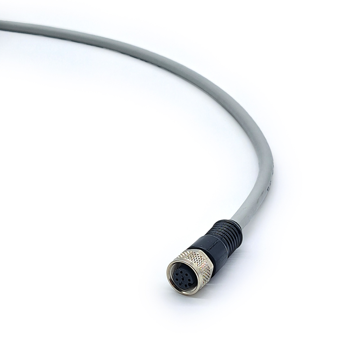 CONNETTORE M12 FEM. DRITTO 8 PIN CAVO PVC GRIGIO 1 METRO